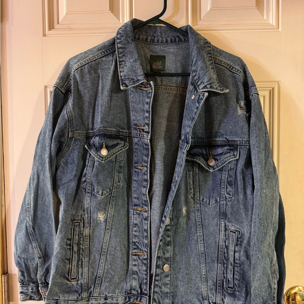 Wild Fable Distressed Blue Jean Jacket